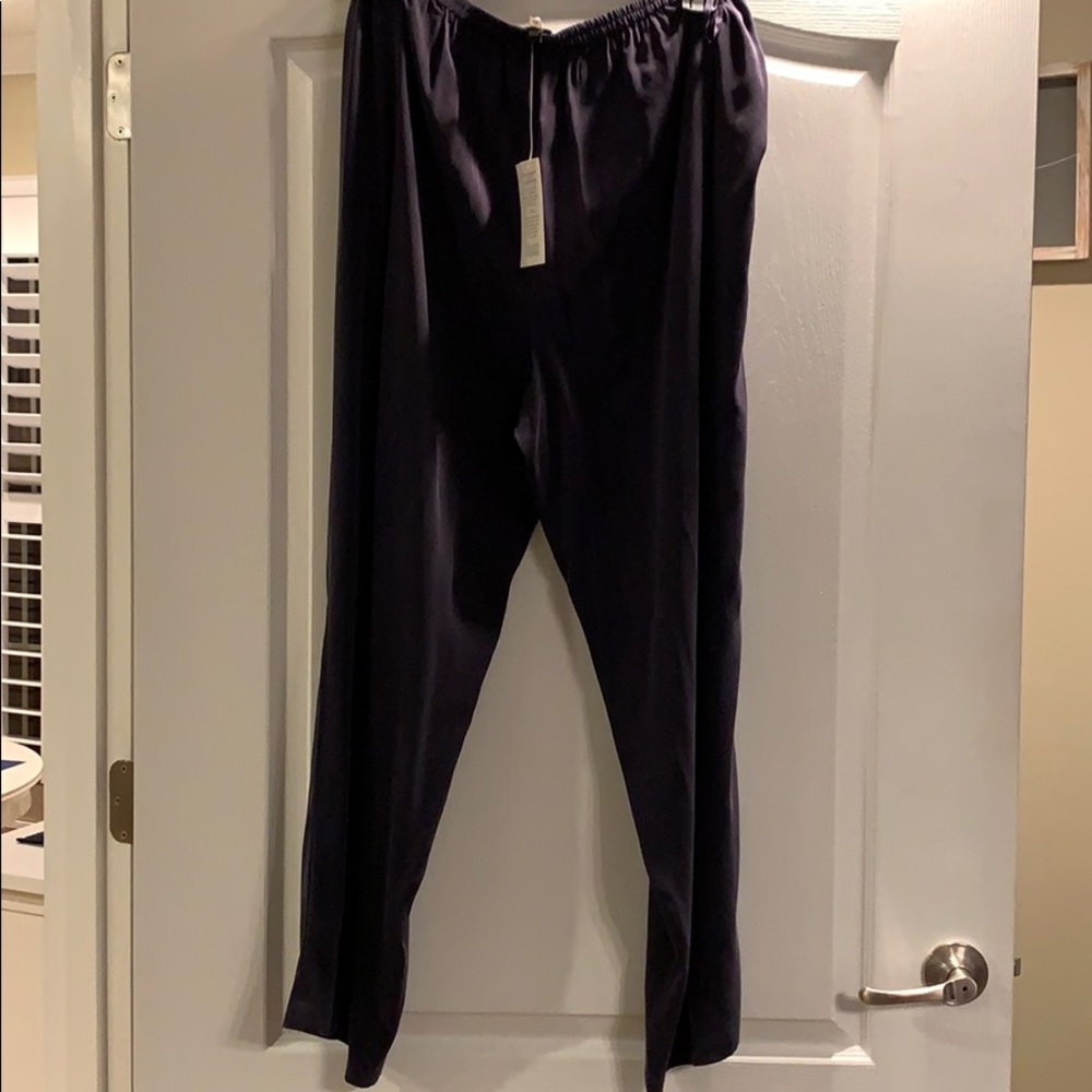 Eileen Fisher Straight Leg Silk Pants